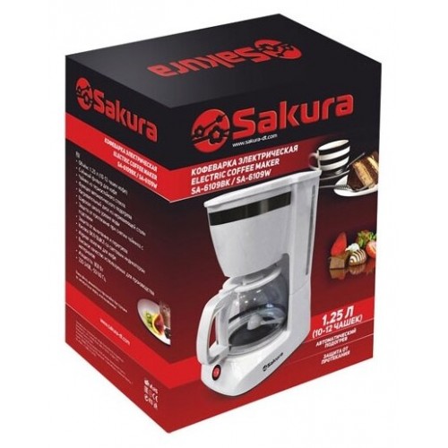 Кофеварка Sakura SA-6109W (белый) 8