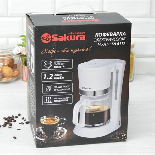 Кофеварка Sakura SA-6117BL (голубой) 7
