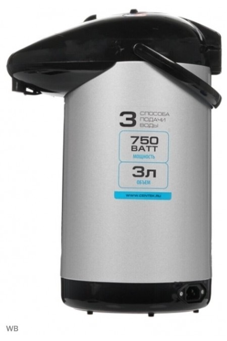 Термопот Centek CT-0089 (черный/серебристый) 