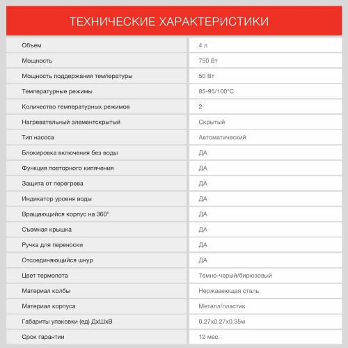 Термопот STARWIND STP4181 (тeмно-серый/бирюзовый) 7
