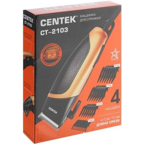 Машинка для стрижки CENTEK CT-2103 (черный/желтый) 8