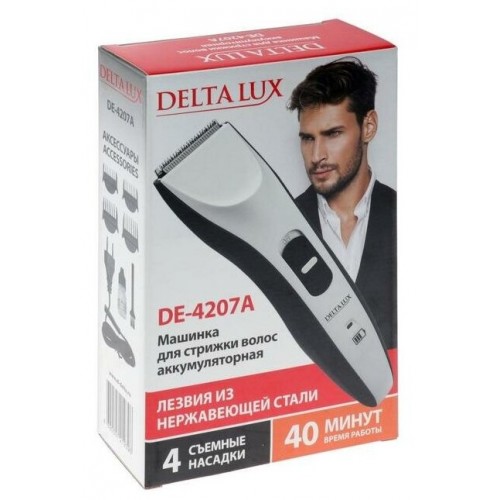 Машинка для стрижки DELTA LUX DE-4207A (белый/черный) 5