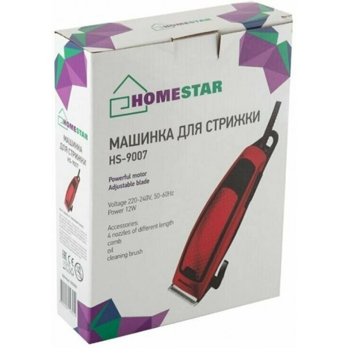 Машинка для стрижки HOMESTAR HS-9007 (красный) 7