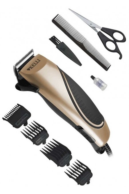 Машинка для стрижки Kelli KL-7010 (золотой/черный) 