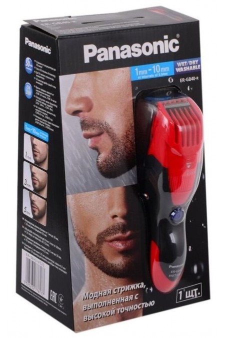 Машинка для стрижки Panasonic ER-GB40-R520 (красный/черный) 3