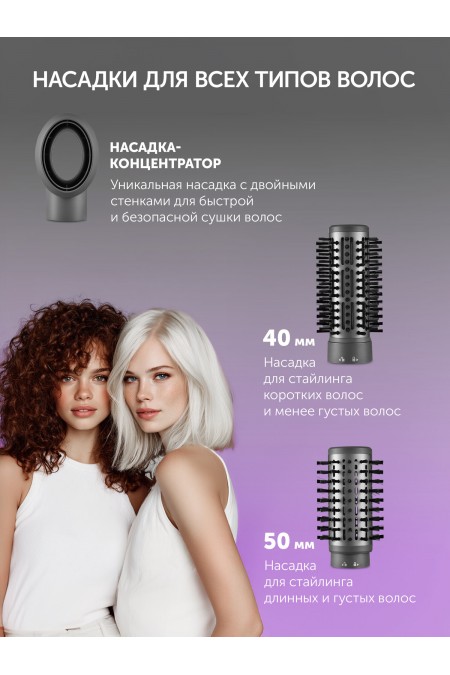 Фен-щетка Polaris PHSB 1100Ri (серый) 5