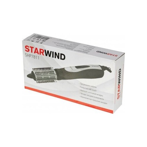 Фен-щетка STARWIND SHP 7811 (черный/белый) 2