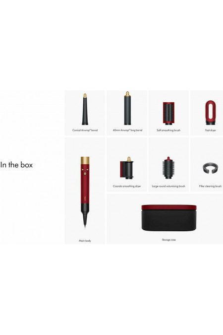 Мультистайлер Dyson Airwrap i.d. Complete Long HS08 Straight+Wavy Red Velvet/Gold (с кейсом) (красный бархат/золотой) 3