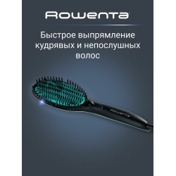 Расческа-выпрямитель Rowenta Power Straight CF5820F0 (черный/зеленый)