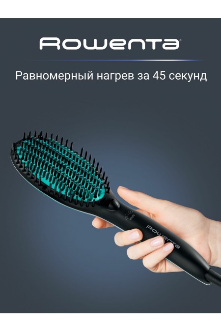 Расческа-выпрямитель Rowenta Power Straight CF5820F0 (черный/зеленый) 5