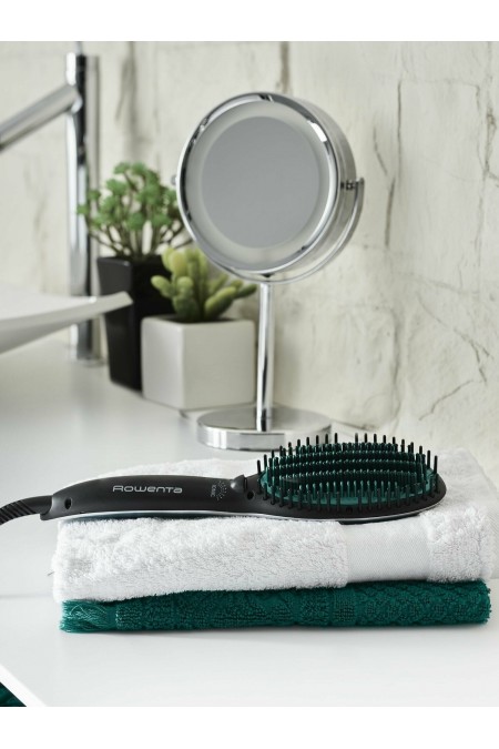 Расческа-выпрямитель Rowenta Power Straight CF5820F0 (черный/зеленый) 9