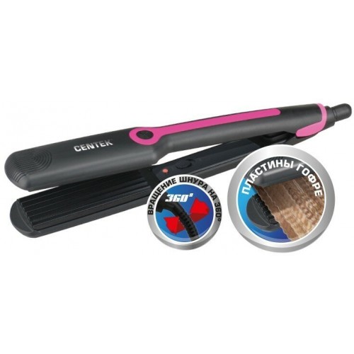 Щипцы гофрированные CENTEK CT-2015 (черный/розовый) 4