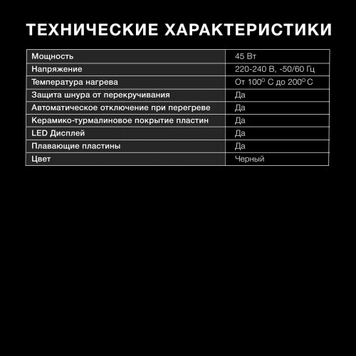 Щипцы утюжок HYUNDAI H-HM1550 (черный) 1