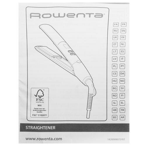 Щипцы утюжок Rowenta Express Shine SF4620F0 (черный/розовый) 6