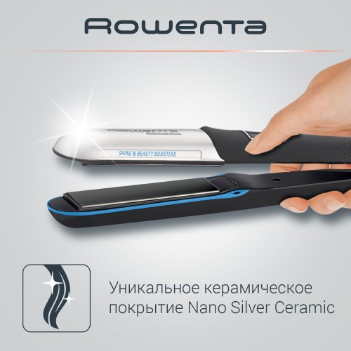 Щипцы утюжок Rowenta SF6220 (черный/серебристый) 1
