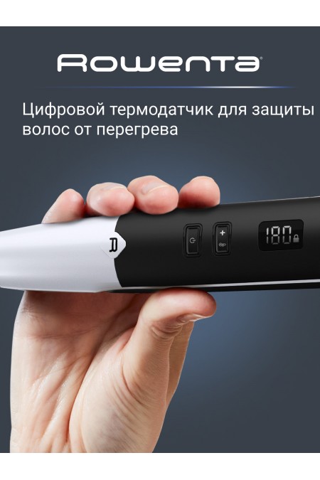 Щипцы утюжок Rowenta SF4621F0 (черный/белый) 5