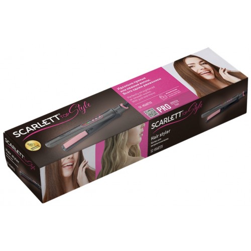 Щипцы утюжок Scarlett SC-HS60T25 (серый/розовый) 4