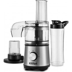 Кухонный комбайн Kitfort КТ-1386 (серебристый/черный)