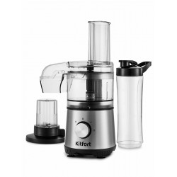 Кухонный комбайн Kitfort КТ-1386 (серебристый/черный)
