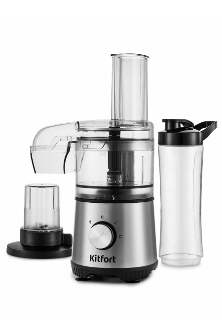 Кухонный комбайн Kitfort КТ-1386 (серебристый/черный) 