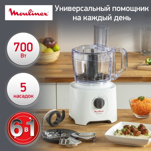 Кухонный комбайн Moulinex FP244110 (белый) 