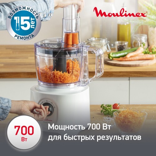 Кухонный комбайн Moulinex FP244110 (белый) 1