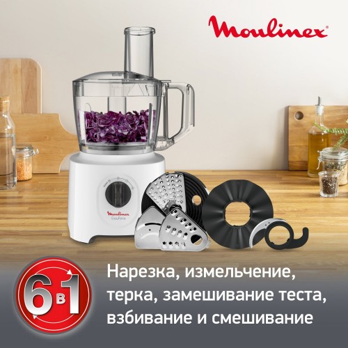 Кухонный комбайн Moulinex FP244110 (белый) 2