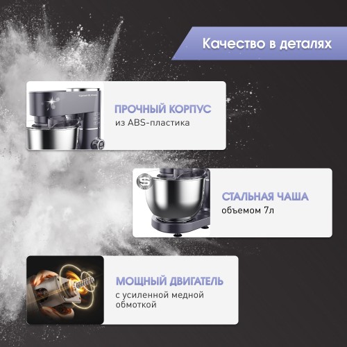 Кухонный комбайн Zigmund Shtain De Luxe ZKM-994 (графитовый) 2