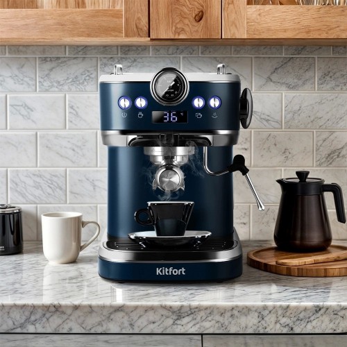 Кофеварка рожковая Kitfort КТ-7429 (синий) 7