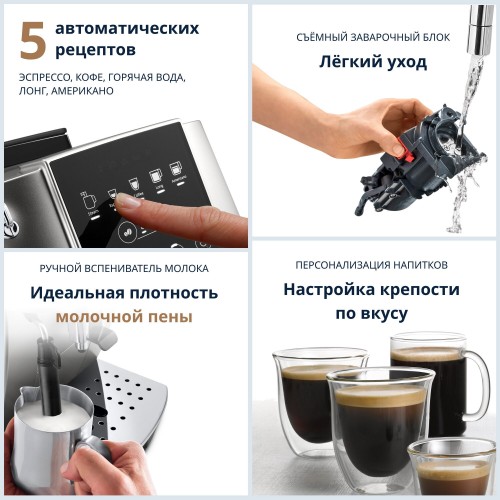 Кофемашина DeLonghi ECAM220.30.SB (серебристый) 2