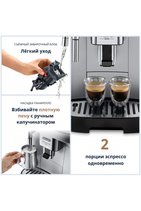 Кофемашина DeLonghi Magnifica Evo ECAM290.31 (серебристый/черный) 7