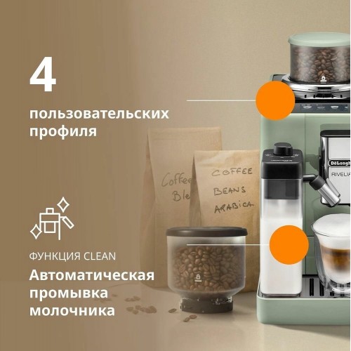 Кофемашина DeLonghi Rivelia EXAM441.55. GR (зеленый) 8