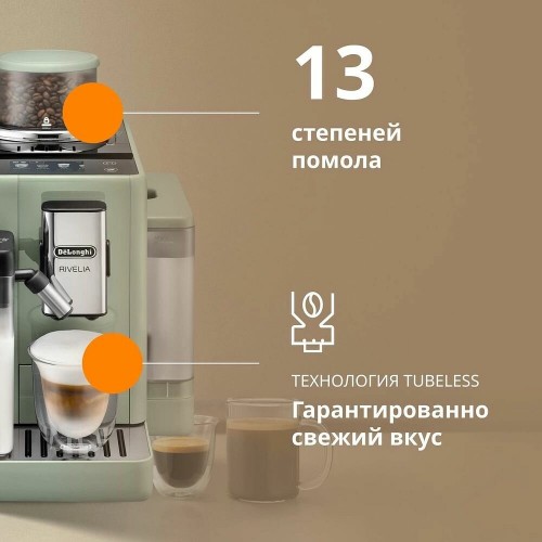 Кофемашина DeLonghi Rivelia EXAM441.55. GR (зеленый) 9
