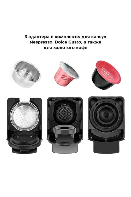 Кофемашина Kitfort КТ-7192 (серебристый/черный) 2