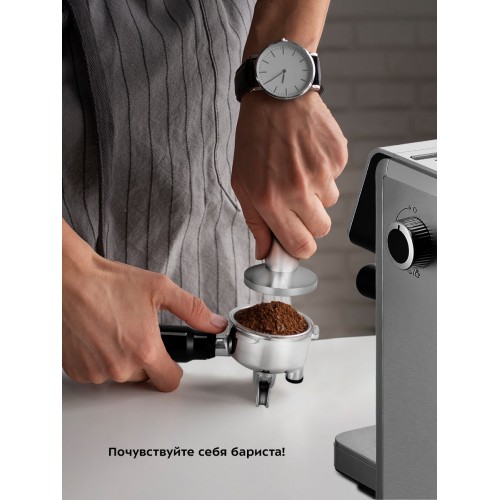 Кофемашина Kitfort КТ-7321 (серебристый) 5