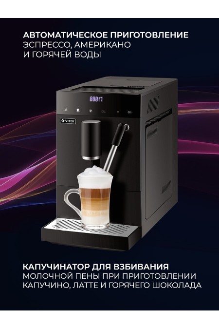 Кофемашина Vitek VT-8701 Metropolis (черный) 4