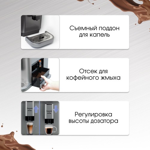 Кофемашина Zigmund Shtain ZACM-2000 (серый) 4