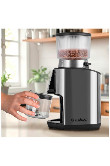 Кофемолка Endever COSTA-1067 (серебристый/черный) 7
