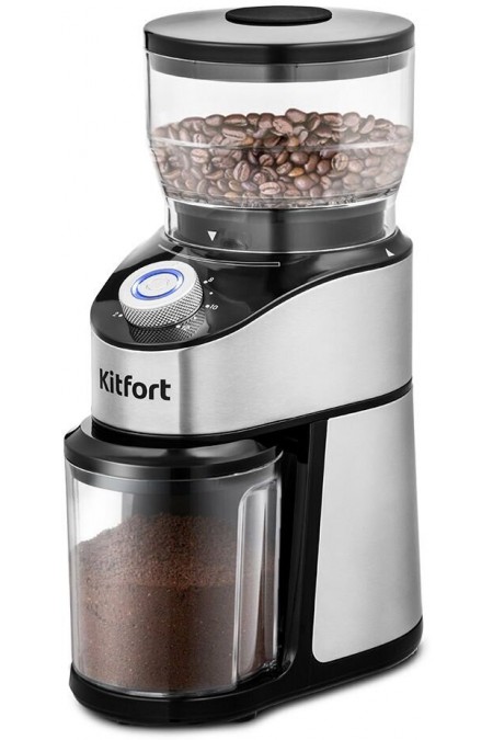 Кофемолка Kitfort КТ-744 (серебристый/черный) 