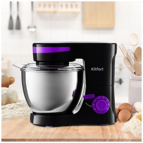 Миксер Kitfort КТ-3044-1 (черный/фиолетовый) 6