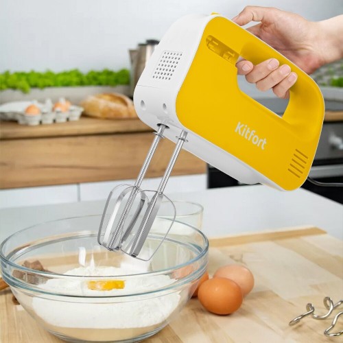 Миксер Kitfort КТ-3417-1 (белый/желтый) 1