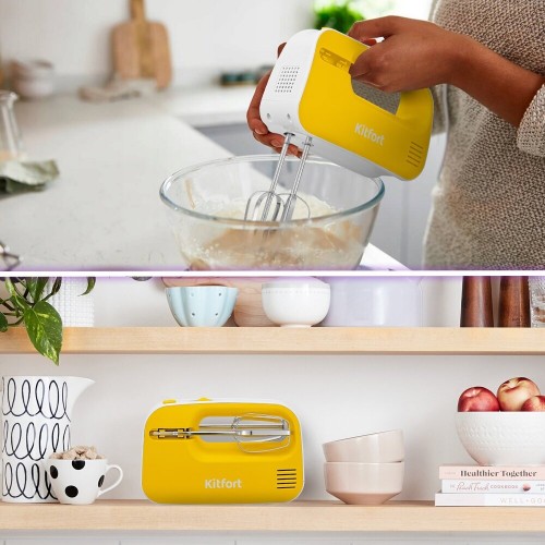 Миксер Kitfort КТ-3417-1 (белый/желтый) 5