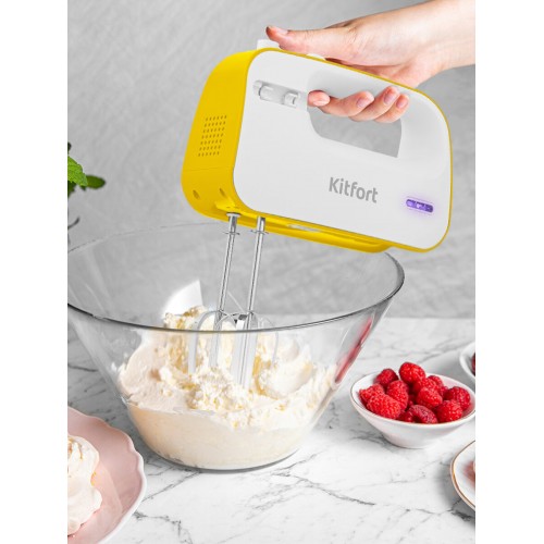 Миксер Kitfort КТ-3418-3 (белый/желтый) 