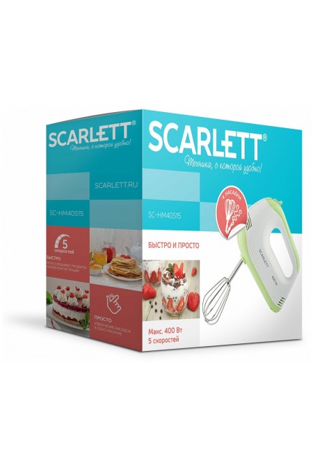 Миксер Scarlett SC-HM40S15 (белый/зеленый) 6