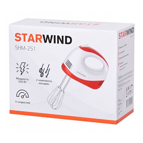 Миксер STARWIND SHM 251 (белый/коралловый) 3