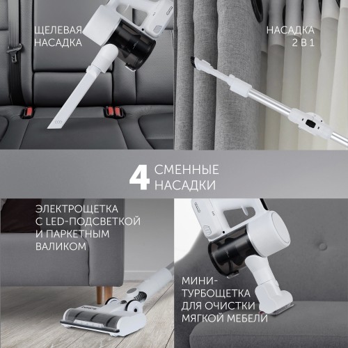 Вертикальный пылесос Polaris PVCS 3060 Express Clean (белый) 6