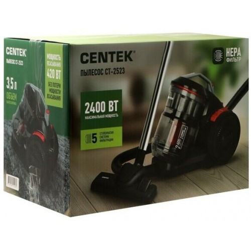 Пылесос Centek CT-2523 (черный/красный) 1