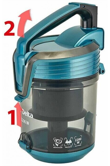 Пылесос Delta DL-0852 (черный/бирюзовый) 4