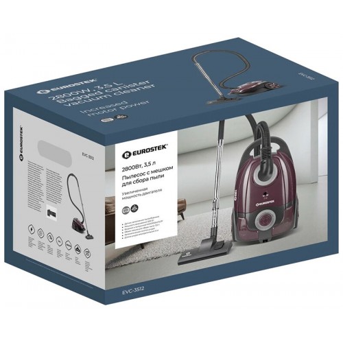 Пылесос Eurostek EVC-3512 (фиолетовый) 2