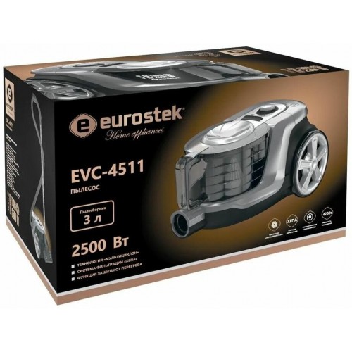 Пылесос EUROSTEK EVC-4511 (серебристый) 1